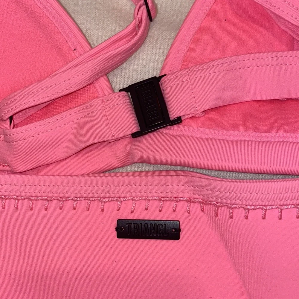 triangl swimwear Neon Pink Triangle Bikini Set